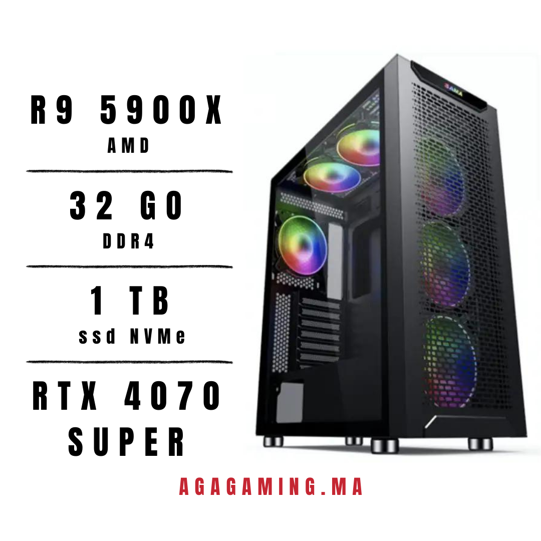 Pc Gamer Ryzen 9 5900x / RTX 4070 super Pc Gamer Ryzen 9 5900x / RTX 4070 super